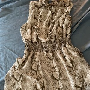 Sleeveless snake skin dress